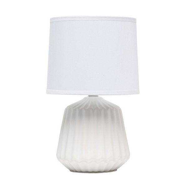 Petite Pleated Base Table Lamp Off-White - Simple Designs