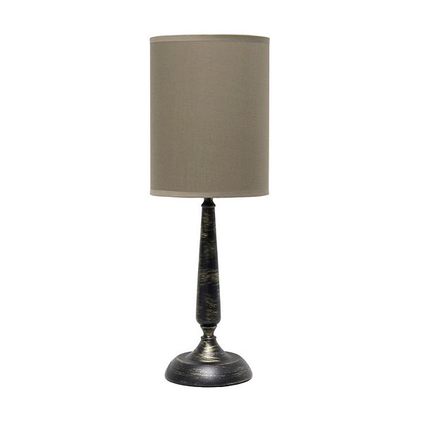 Simple Designs Traditional Candlestick, Oil Rubbed Bronze Metal Table Lamp
