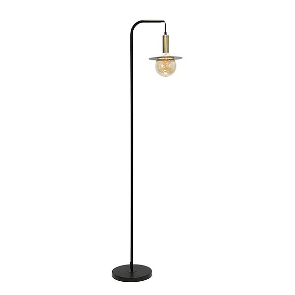 Simple Designs Orb Floor Lamp, Black - Black