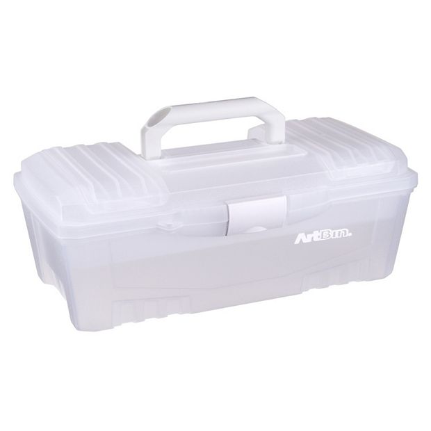13 Inch Art Craft Organizer Storage Box With 2 Tier
