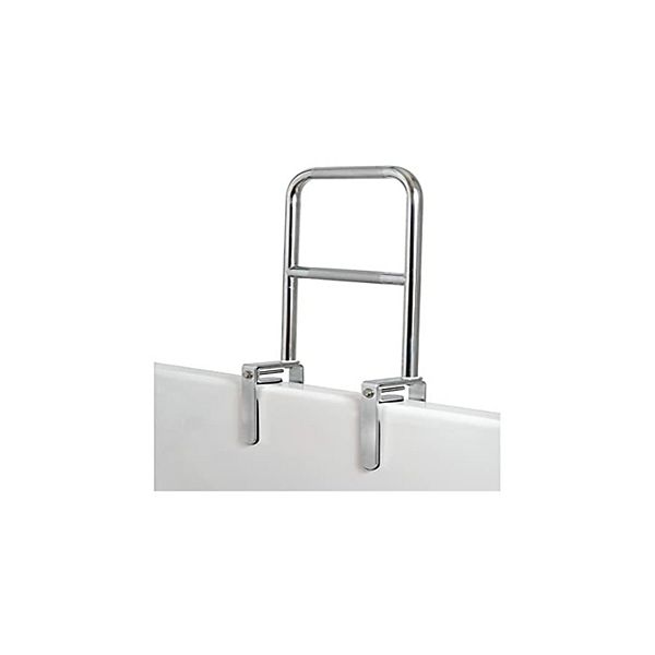 Carex Dual Level Bathtub Rail with Chrome Finish Bathtub Grab Bar