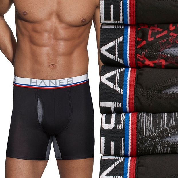 Men s Hanes Sport X Temp 4 pack 1 Bonus Total Support Pouch