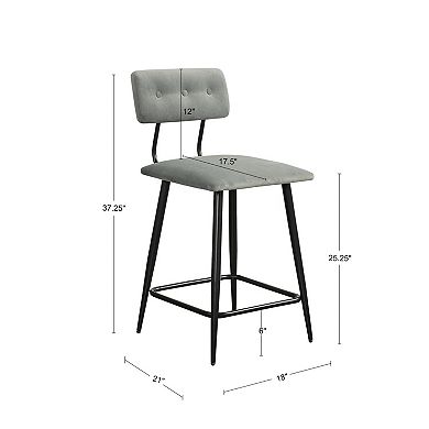 INK+IVY Henrick Mid-Century Modern Counter Stool