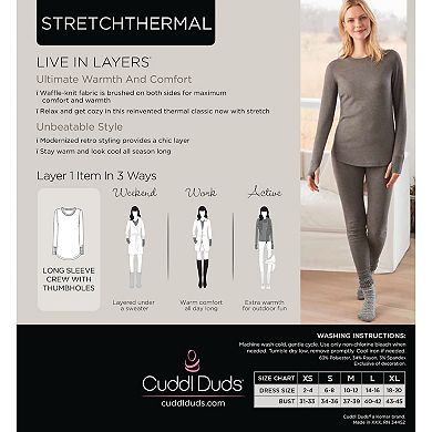 Women's Cuddl Duds® Long Sleeve Crewneck Stretch Thermal Top