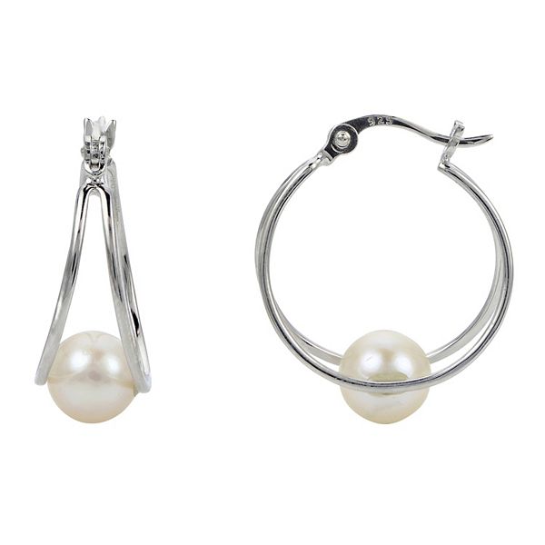 PearLustre by Imperial Sterling Silver Freshwater Cultured Pearl Split ...