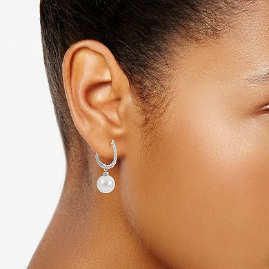 PearLustre by Imperial Sterling Silver Freshwater Cultured Pearl Twisted Wire Drop Earrings