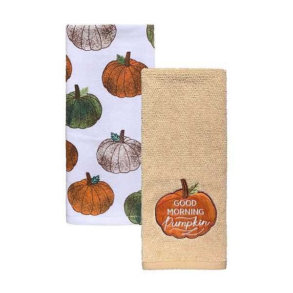 Celebrate Together™ Fall Good Morning Pumpkin Kitchen Towel 2-pk.