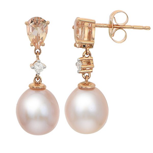 PearLustre by Imperial 14k Rose Gold Pink Freshwater Cultured Pearl ...