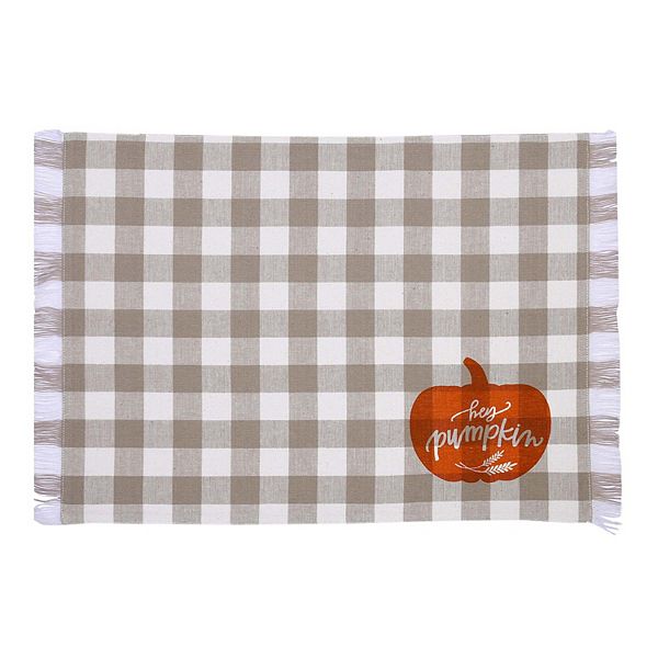 Celebrate Together™ Fall Gingham Pumpkin Placemat