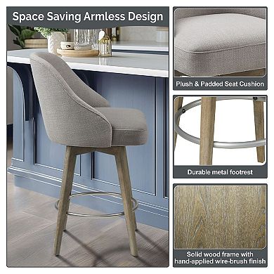 Madison Park Walsh Swivel Counter Stool