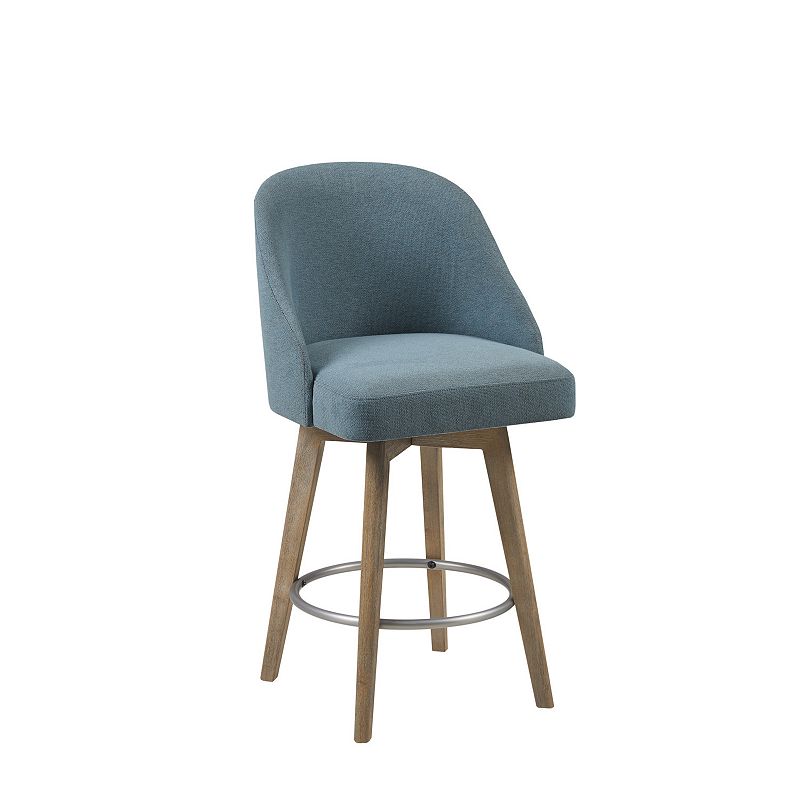 Madison Park Walsh Swivel Counter Stool, Blue