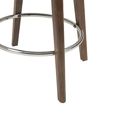 Madison Park Heyes Upholstered Counter Stool with 360 Degree Swivel Seat