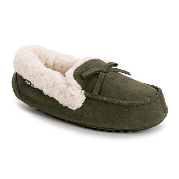 MUK LUKS Jaylah Women's Moccasin Slippers - Olive (6)