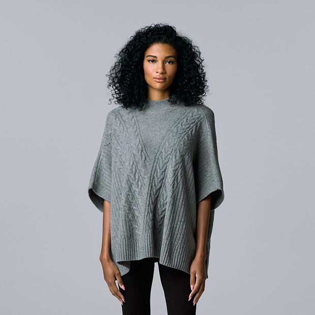 Simply Noelle Cable Knit Poncho