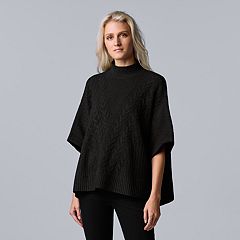 Womens Black Ponchos Clothing | Kohl's