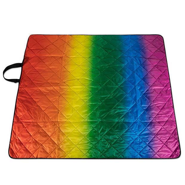 Oniva Vista Outdoor Rainbow Picnic Blanket Tote