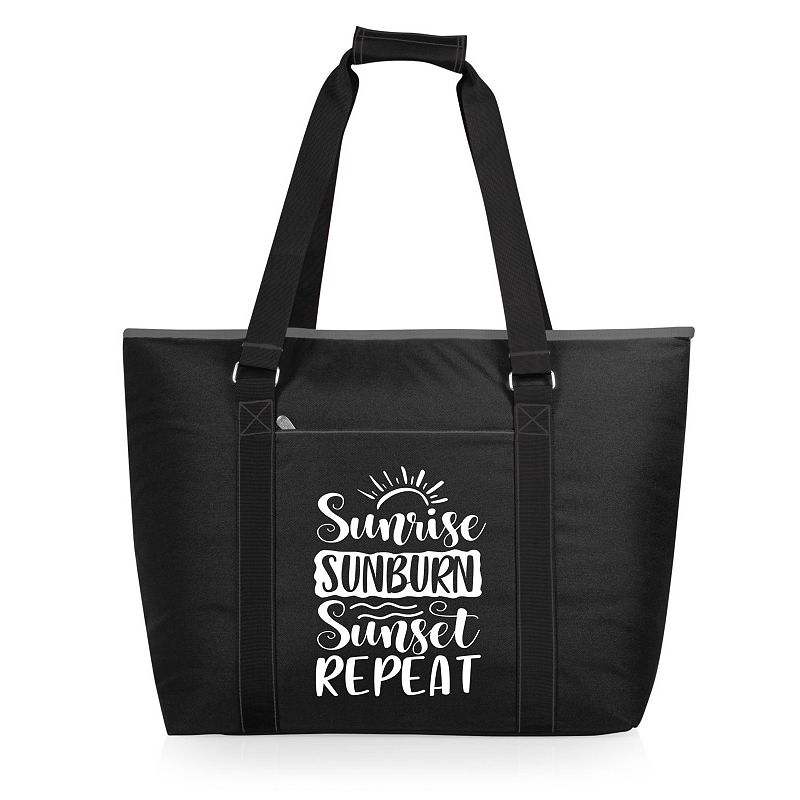 Oniva Sunrise Sunburn Sunset Repeat Tahoe XL Cooler Tote Bag, Black