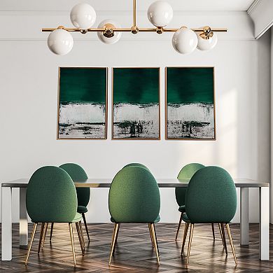 Gallery 57 Green Abstract Floating Canvas Wall Art 3-piece Set