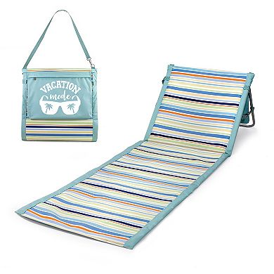 Oniva Vacation Mode Beachcomber Portable Beach Chair & Tote