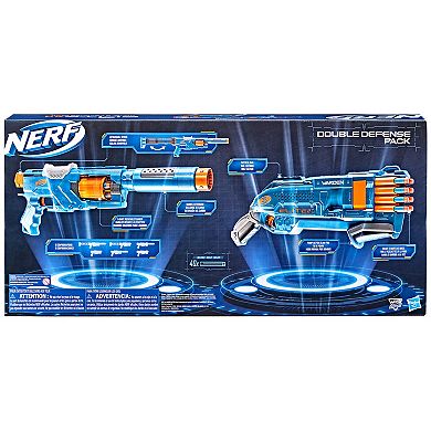 Nerf Elite 2.0 Double Defense Pack Blasters and Darts Set
