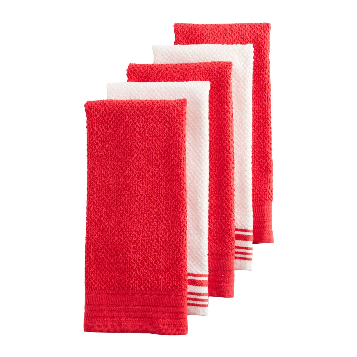 Red Dish Rag Dish Cloth 4 pack Mesh Scrubber Windowpane Kitchen Decor  Microfiber