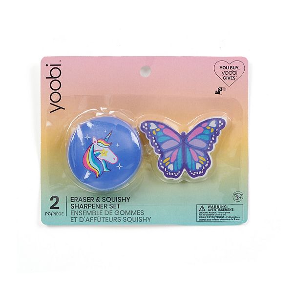 Yoobi Enchanted Dreams 2Pc. Eraser & Pencil Sharpener Set