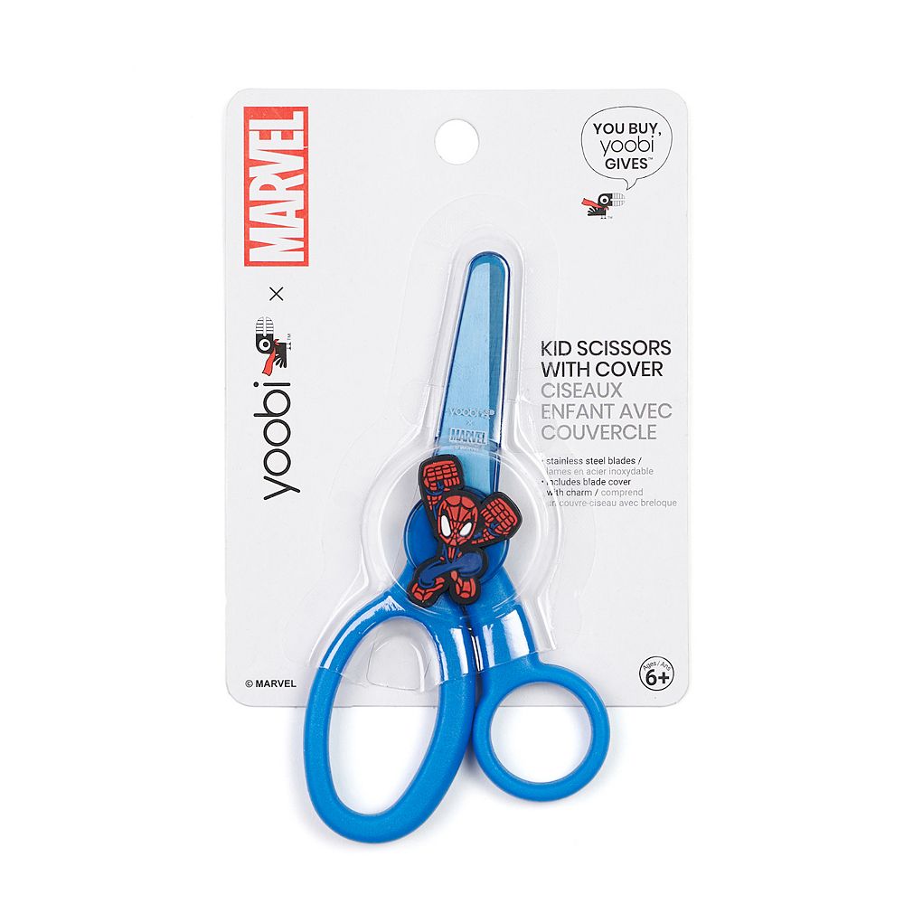 Yoobi Marvel Spider-Man Skater Sketch Kid Scissor with Cover