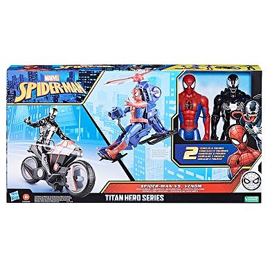 Marvel Spider-Man 2-Pack Titan Hero Figures And Vehicles Playset by Hasbro