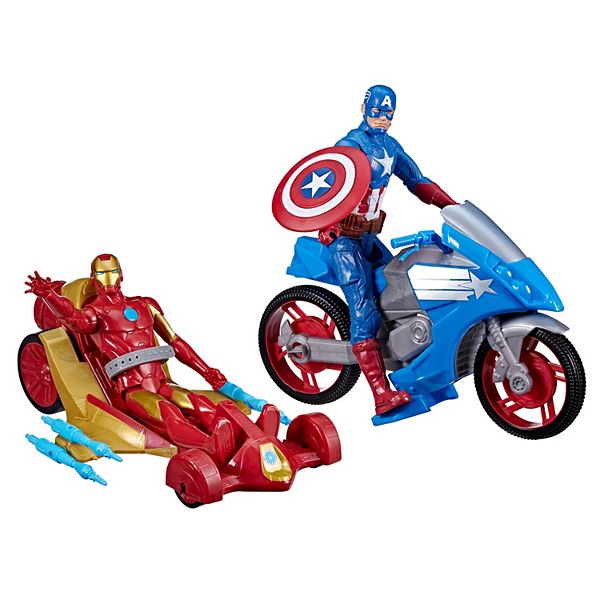 Hasbro Marvel Avengers Titan Hero Series Iron Man & Captain America Figure  & Vehicle Set