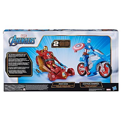 Hasbro Marvel Avengers Titan Hero Series Iron Man & Captain America Figure & Vehicle Set