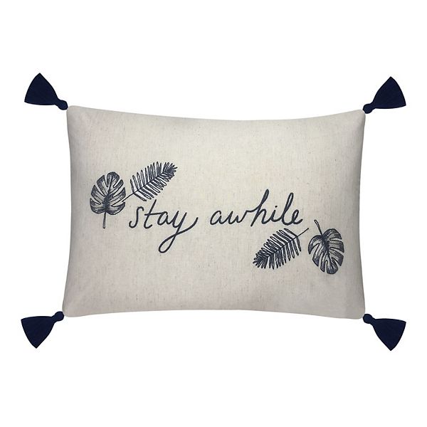 Sonoma Goods For Life® Ivory Stay Awhile Pillow 12x20