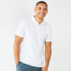 Hanes Men's X-Temp Performance Pique Polo Short Sleeve Shirt - White S