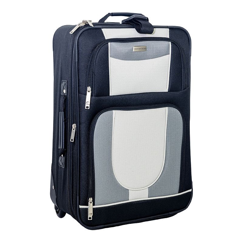Geoffrey Beene 21-Inch Carry-On Softside Wheeled Luggage, Black, 21 Carryon