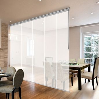 Rod Desyne Winter 5-Panel Single Rail Panel Track Room Extendable Divider