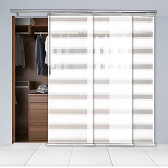 Rod Desyne Macadamia 3-Panel Single Rail Panel Track Room Extendable Divider