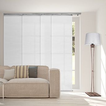 Rod Desyne Embroidered Chiffon 4-Panel Single Rail Panel Track Room Extendable Divider