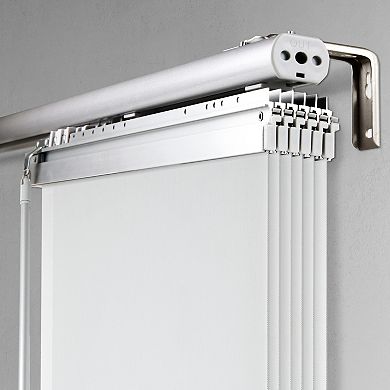 Rod Desyne Embroidered Chiffon 6-Panel Single Rail Panel Track Room Extendable Divider