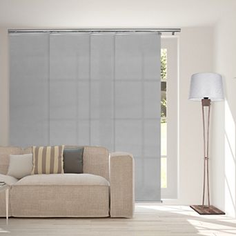 Rod Desyne Embroidered Cadet 4-Panel Single Rail Panel Track Room Extendable Divider