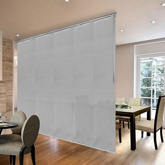 Rod Desyne Embroidered Cadet 5-Panel Single Rail Panel Track Room Extendable Divider