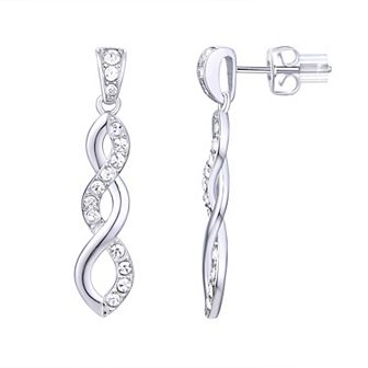 Chrystina Crystal Twist Dangle Earrings