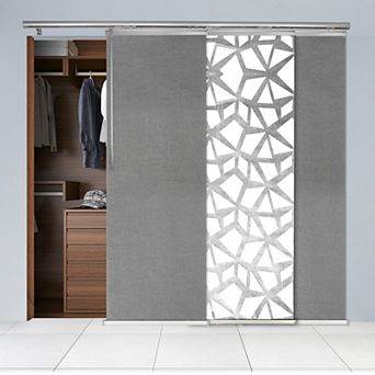 Rod Desyne 3-Panel Light Filtering Single Rail Panel Track Room Extendable Divider