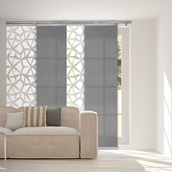 Rod Desyne 4-Panel Light Filtering Single Rail Panel Track Room Extendable Divider