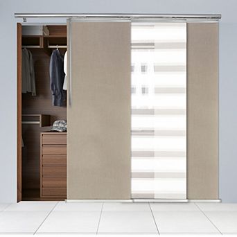 Rod Desyne 3-Panel Single Rail 2-Way Installation Panel Track Room Extendable Divider