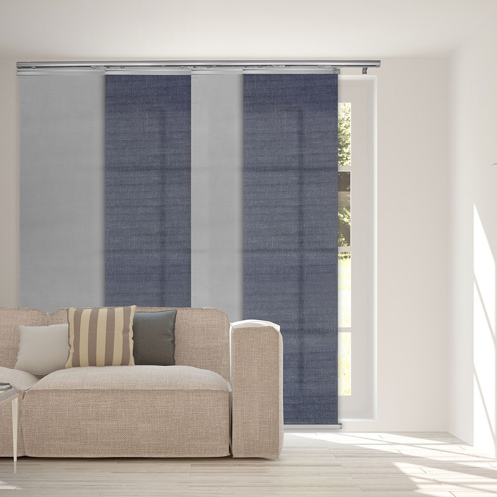 Rod Desyne 4-Panel Light Filtering Single Rail Track Room Extendable ...