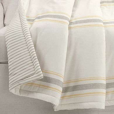 Lush Decor Farmhouse Stripe Reversible Throw