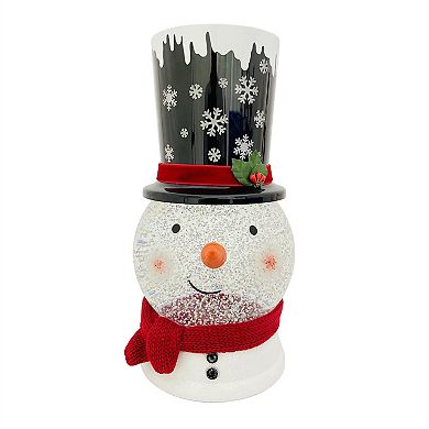 St. Nicholas Square® LED Shimmer Snowman Head Spinning Water Table Decor