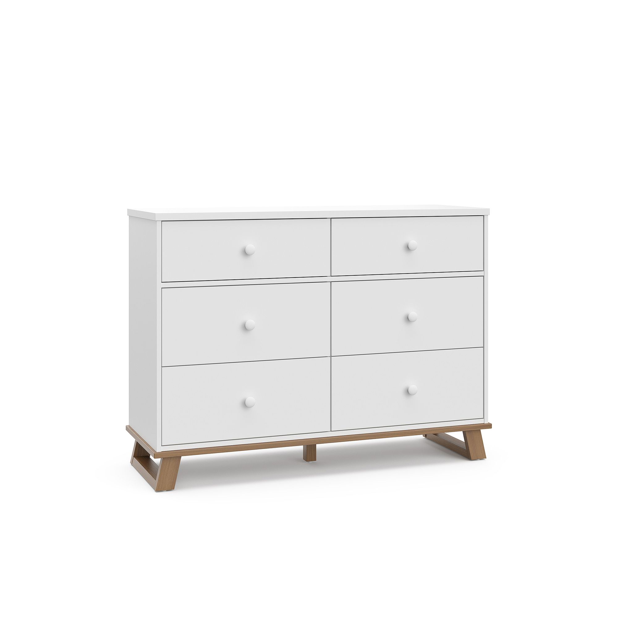 Storkcraft Modern 6 Drawer Dresser, Multi