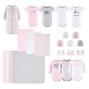 Baby Girl The Peanutshell 23 pc Pink Floral Ditsy Gift Set