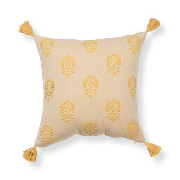 Sonoma Goods For Life® Feather Filled Gold Tassel Throw Pillow