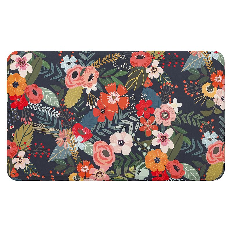 Mohawk Home Blooming On Comfort Kitchen Mat, Blue, 20X42